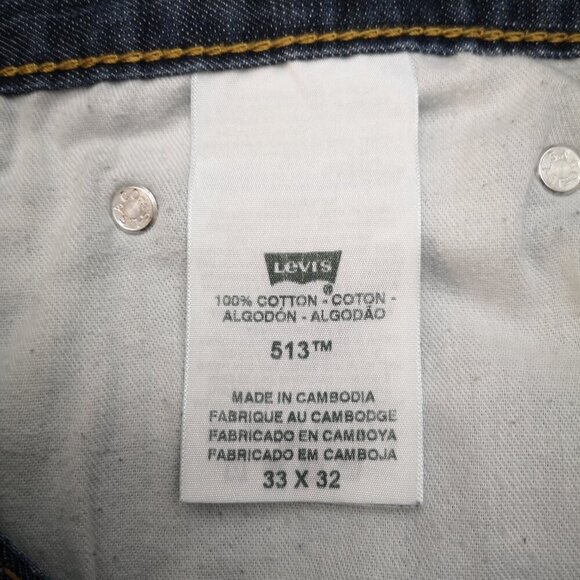Levi's 513 Men's Size 33 Waist Medium Wash Straight Leg Blue Jeans - Picture 3 of 14